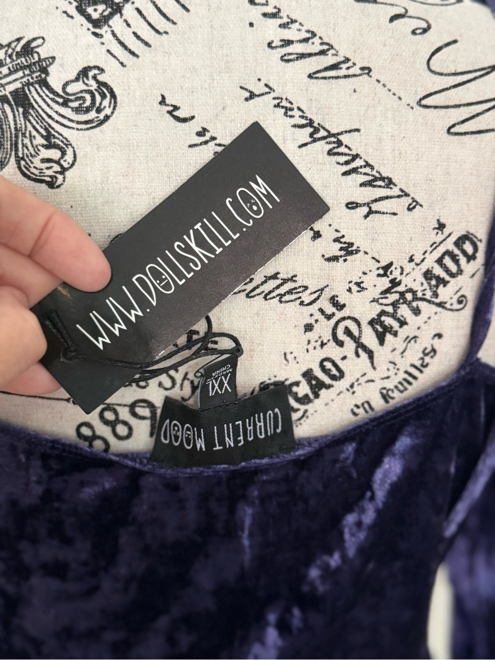 NWTDolls Kill Current Mood F is for Fairies Handkerchief Dress Purple Velvet XXL - Picture 2 of 6
